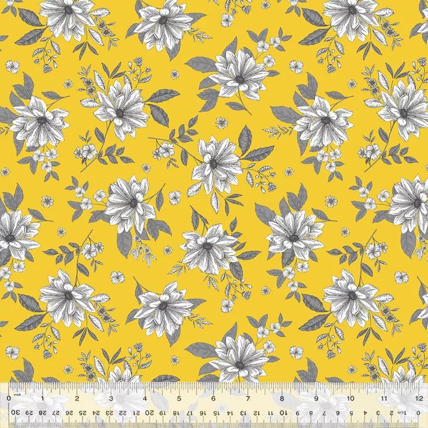 WHM Belle 53436-1 Yellow - Cotton Fabric