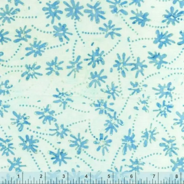 WHM Emma - 2076Q-X Sky - Cotton Batik Fabric