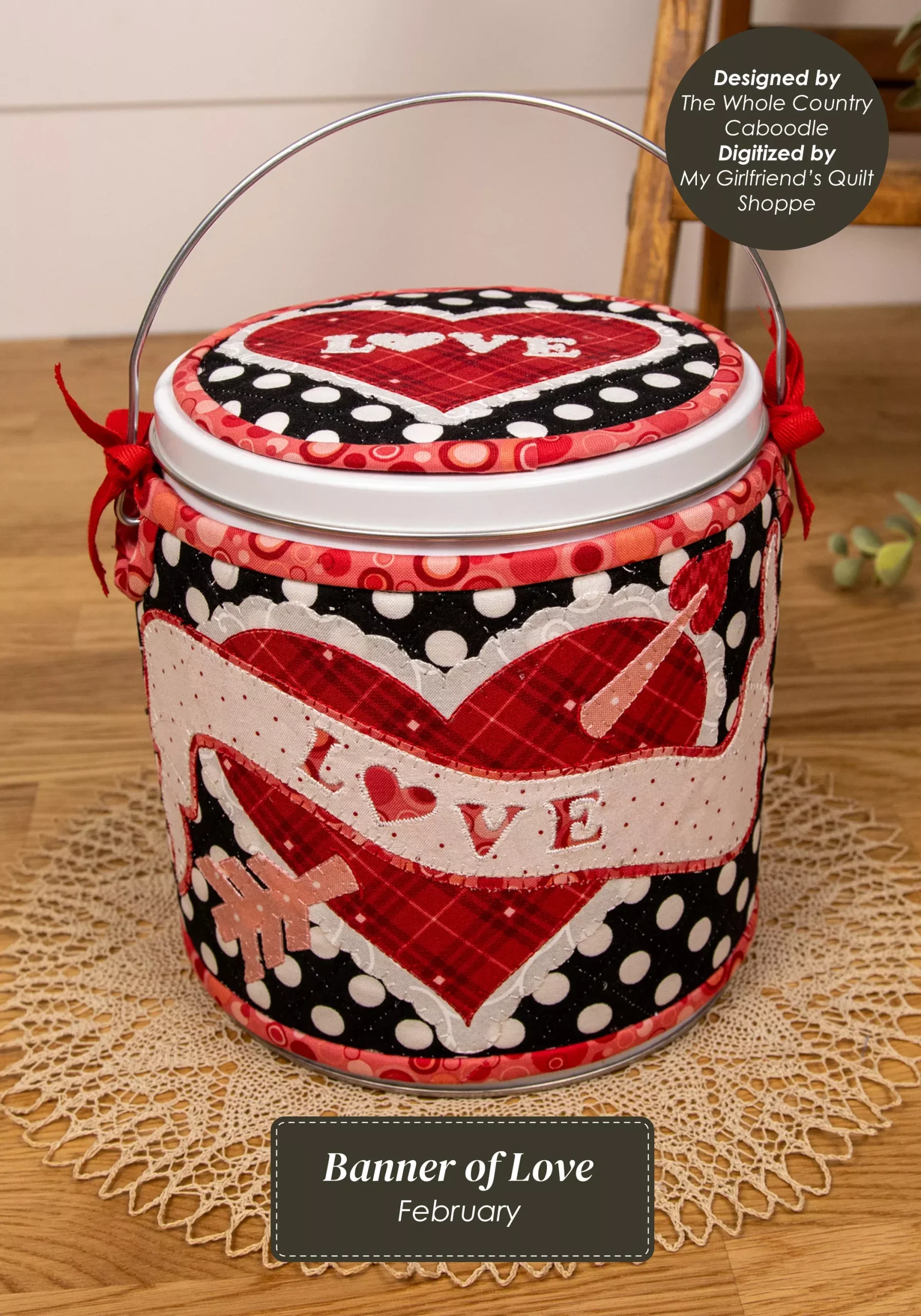 The Whole Country Caboodle Banner of Love Cozy Kit - Machine Embroidery