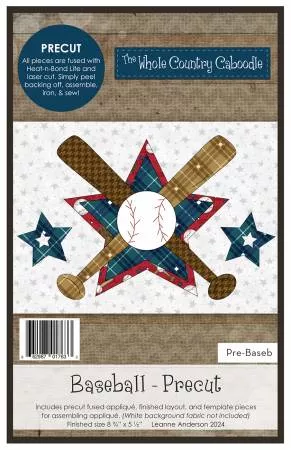 The Whole Country Caboodle Baseball Applique Precut Fused Applique Pack