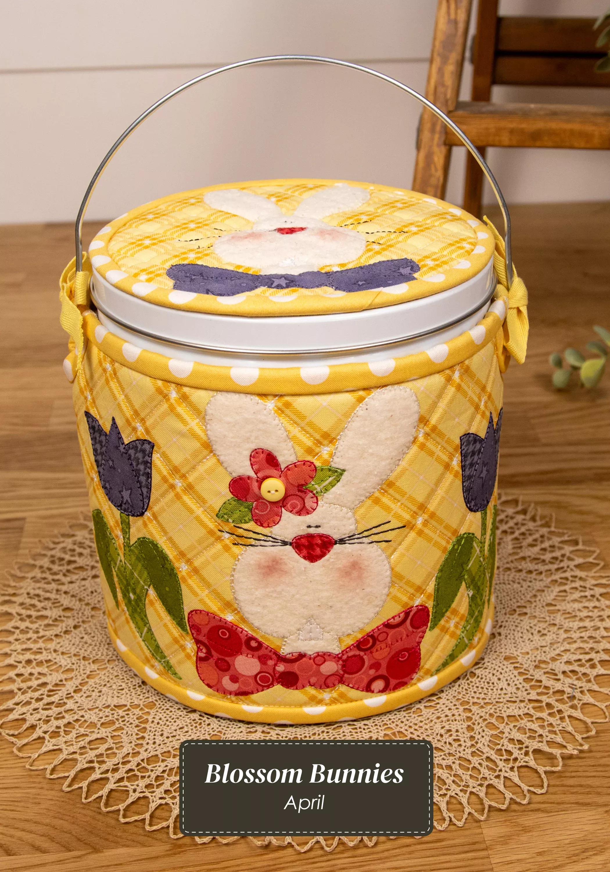 The Whole Country Caboodle Blossom Bunnies Cozy Kit - Machine Embroidery
