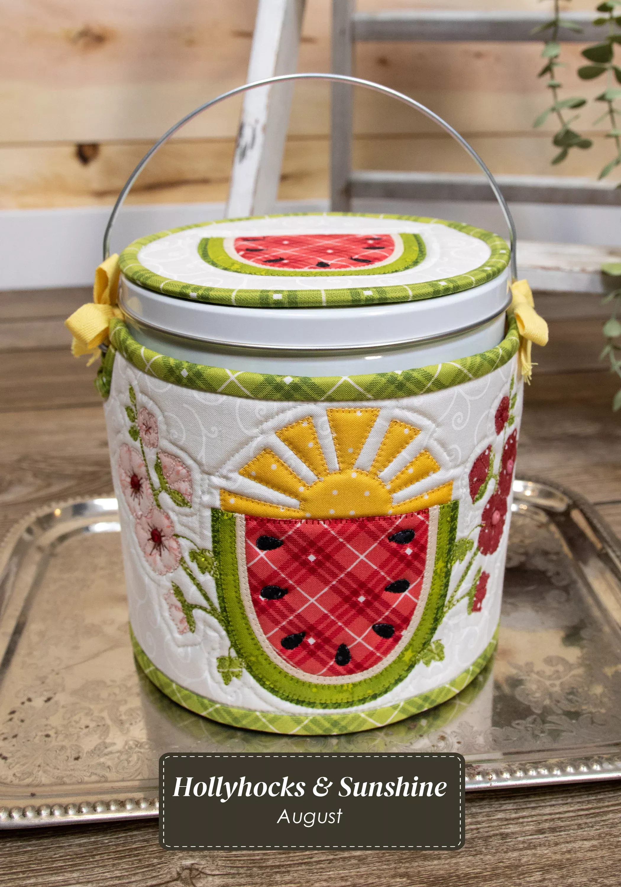The Whole Country Caboodle Hollyhock and Sunshine Cozy Kit - Machine Embroidery