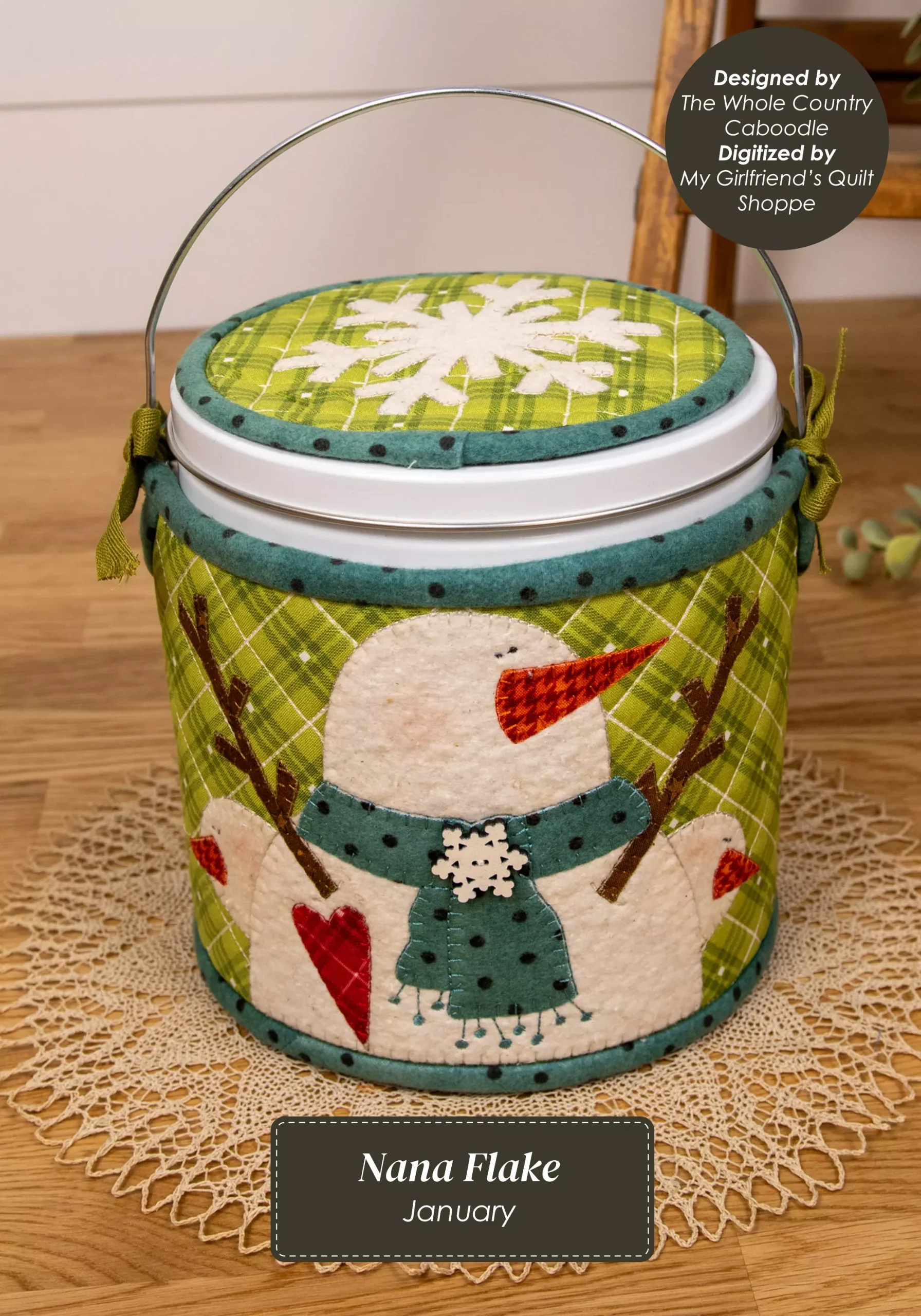 The Whole Country Caboodle Nana Flake Cozy Kit - Machine Embroidery