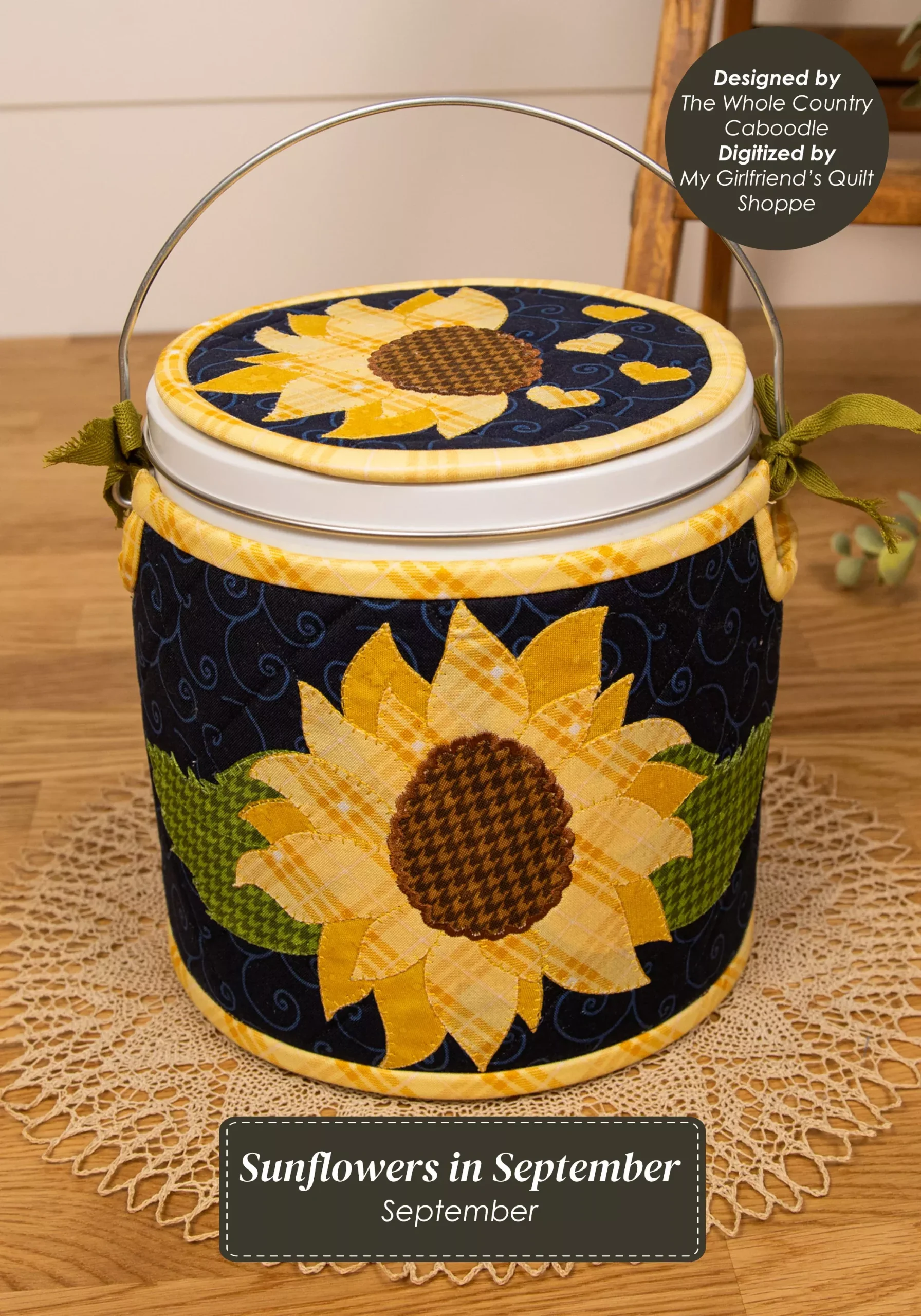 The Whole Country Caboodle Sunflowers in September Cozy Kit - Machine Embroidery