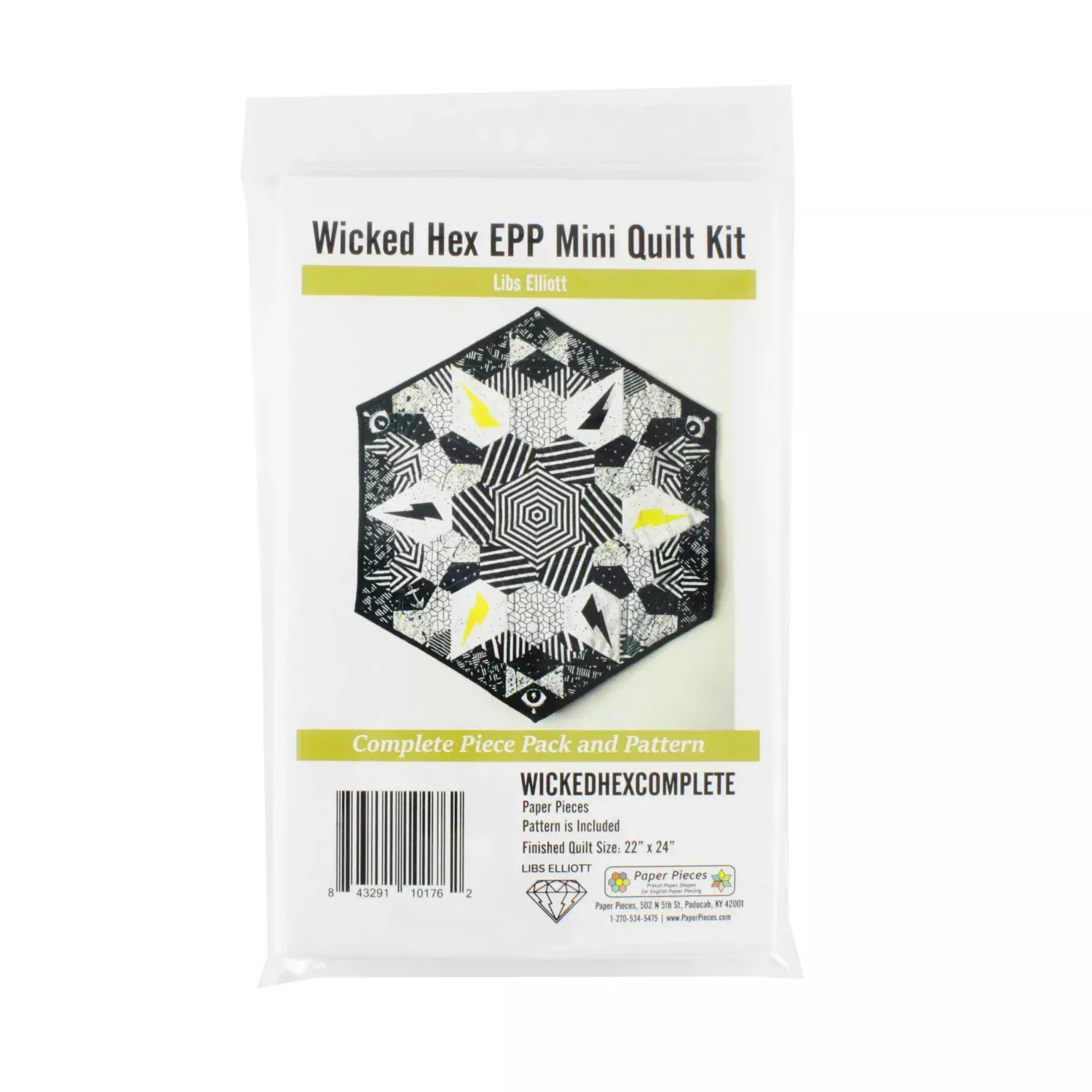 Wicked Hex EPP Mini Quilt | Libs Elliott