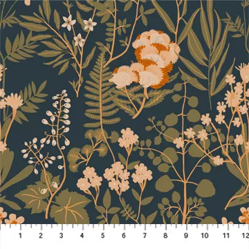 Wild Cottage in Navy Multi by Figo Fabrics 90699-48