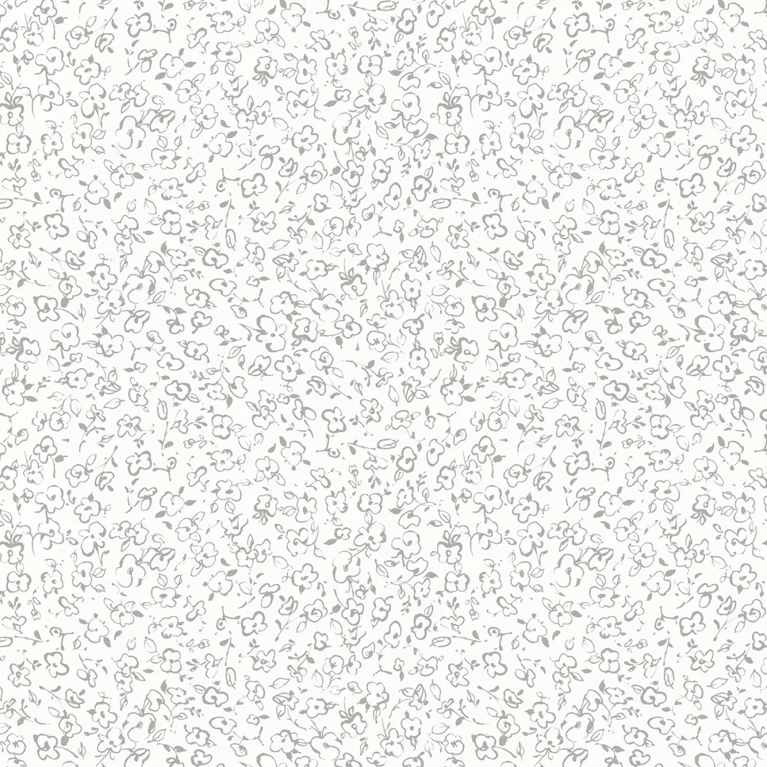 Wilmington Prints Au Naturel Ivory Green Floral Doodle Fabric