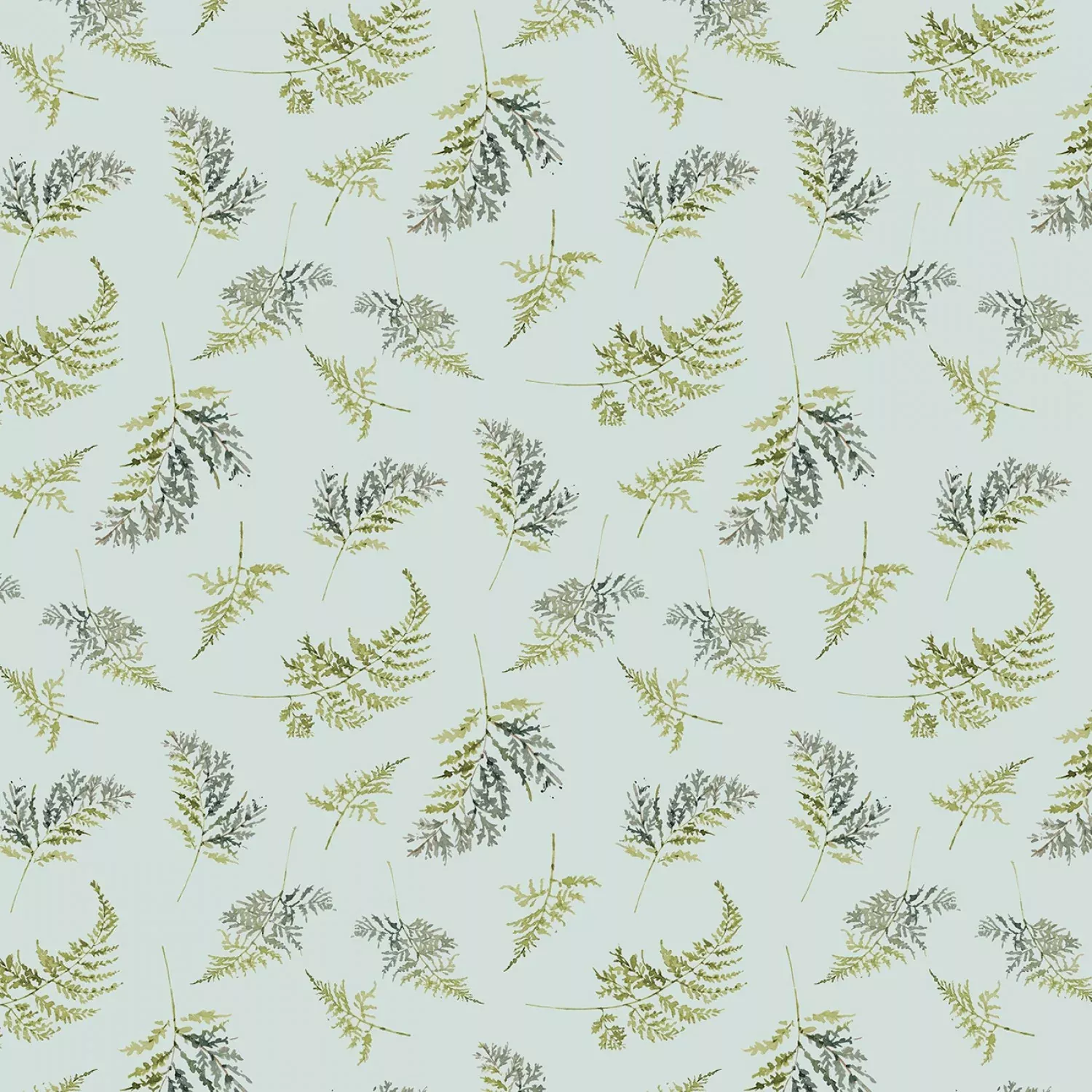 Wilmington Prints Blessed By Nature Fern Toss Blue Fabric ONLINE PURCHASE ONLY