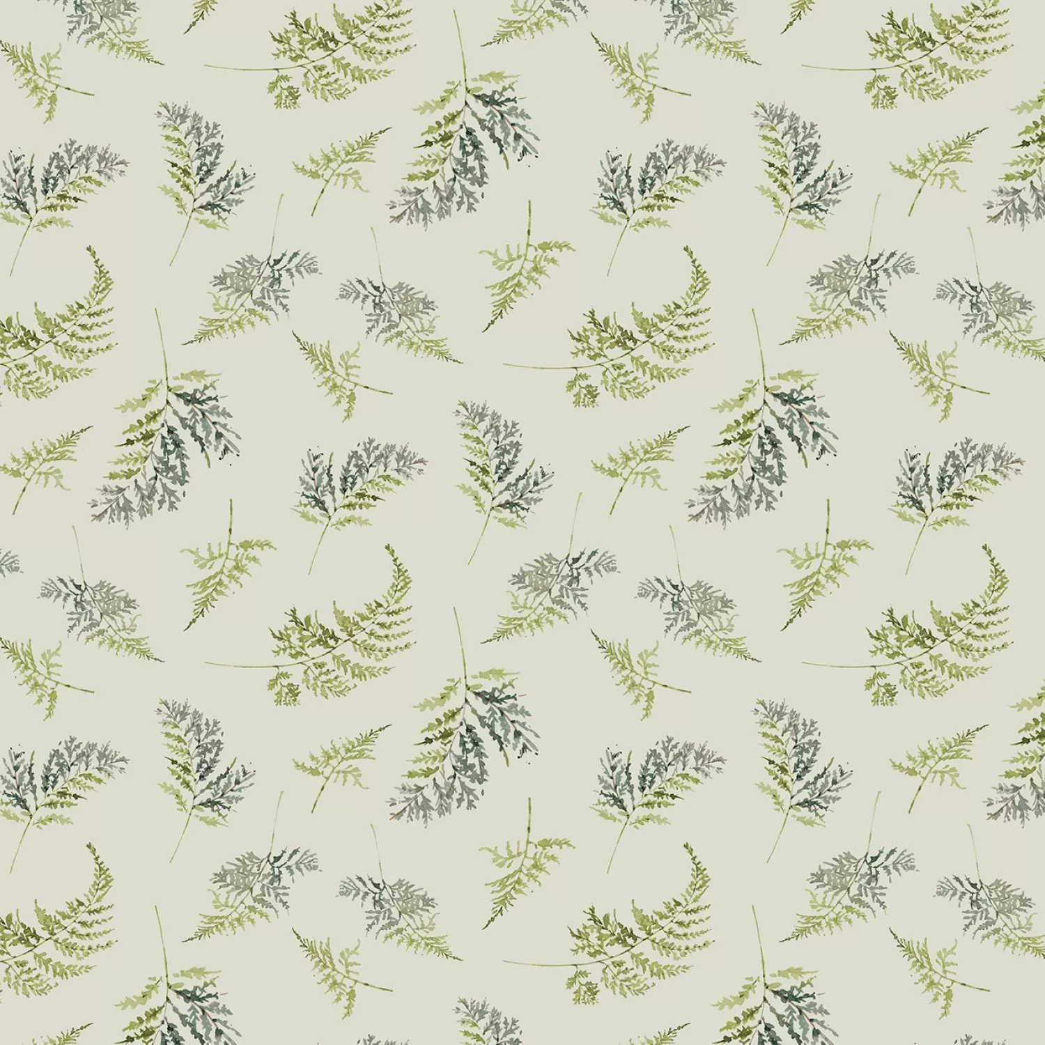 Wilmington Prints Blessed By Nature Fern Toss Green Fabric ONLINE PURCHASE ONLY
