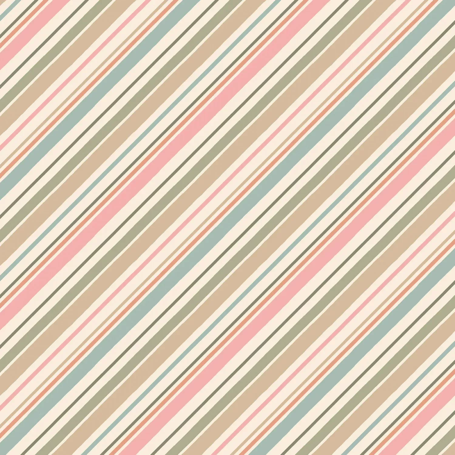 Wilmington Prints Blessed By Nature Leaf Diagonal Stripe Multi Fabric ONLINE PURCHASE ONLY