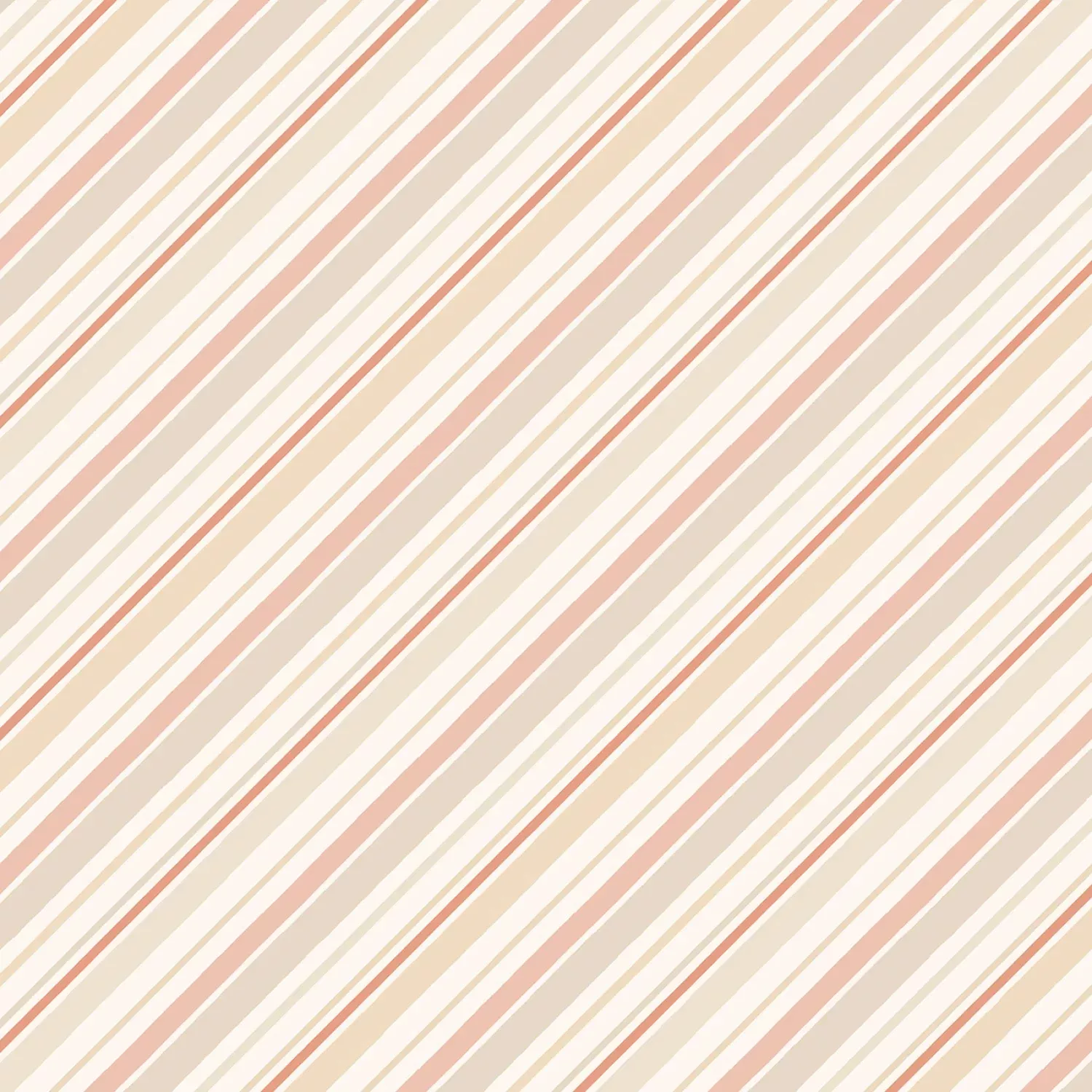 Wilmington Prints Blessed By Nature Leaf Diagonal Stripe Peach Cream Fabric ONLINE PURCHASE ONLY