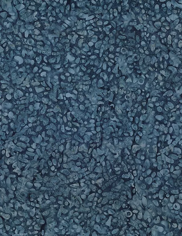 Wilmington Prints Plum Bouquet Spots Blue Batik Fabric ONLINE PURCHASE ONLY
