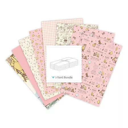 Winnie-the-Pooh Baby : 1 Yard Bundle Pink, 8 Pcs. - #1YD-18590P-8 - Riley Blake