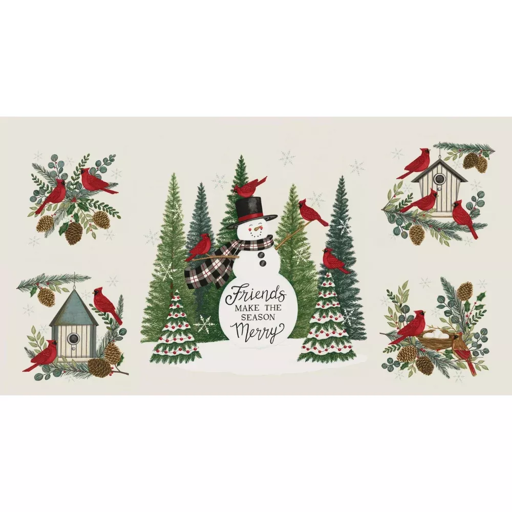 Winter Friends - Winter Friends Panel Snowy White | 56139-11