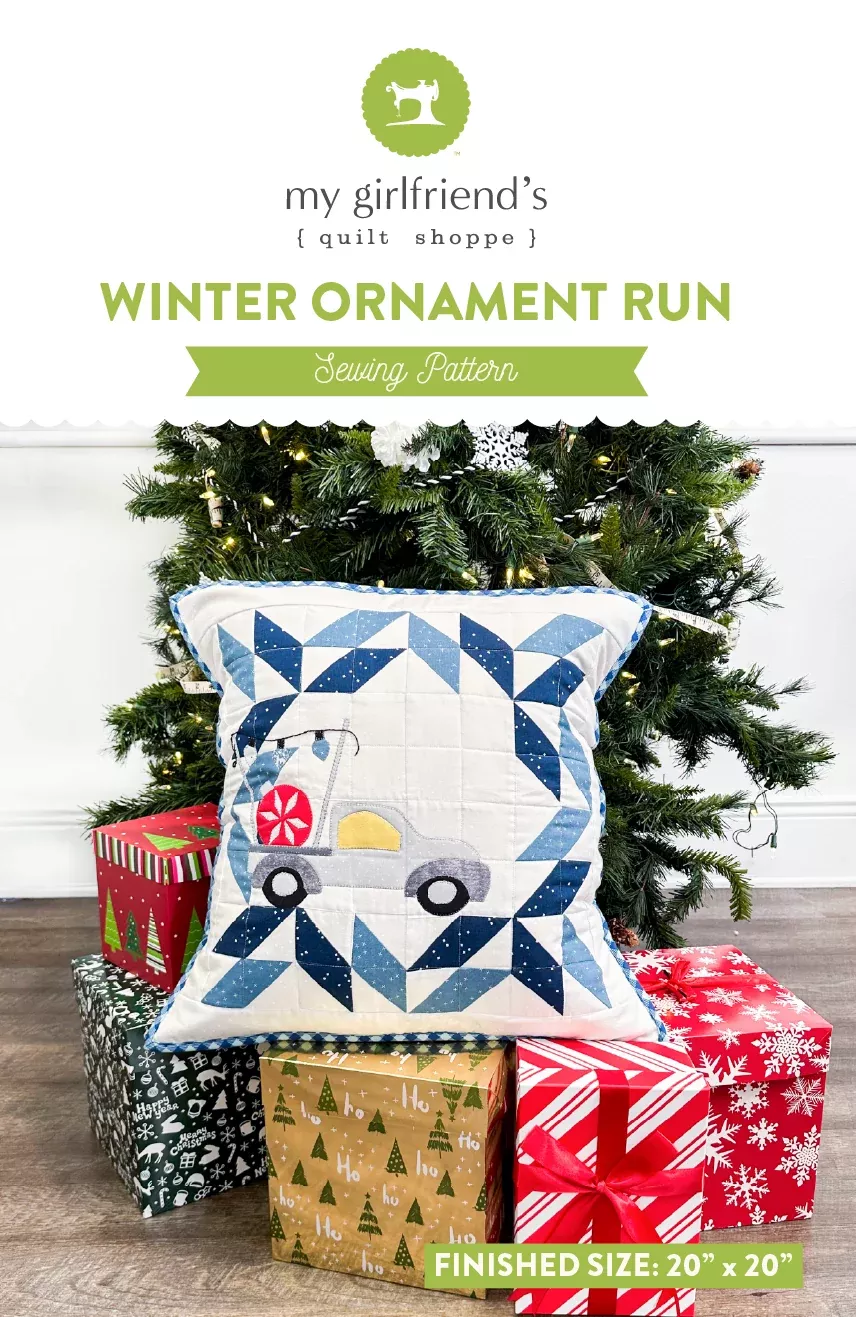 Winter Ornament Run Pillow (Downloadable Sewing Pattern)