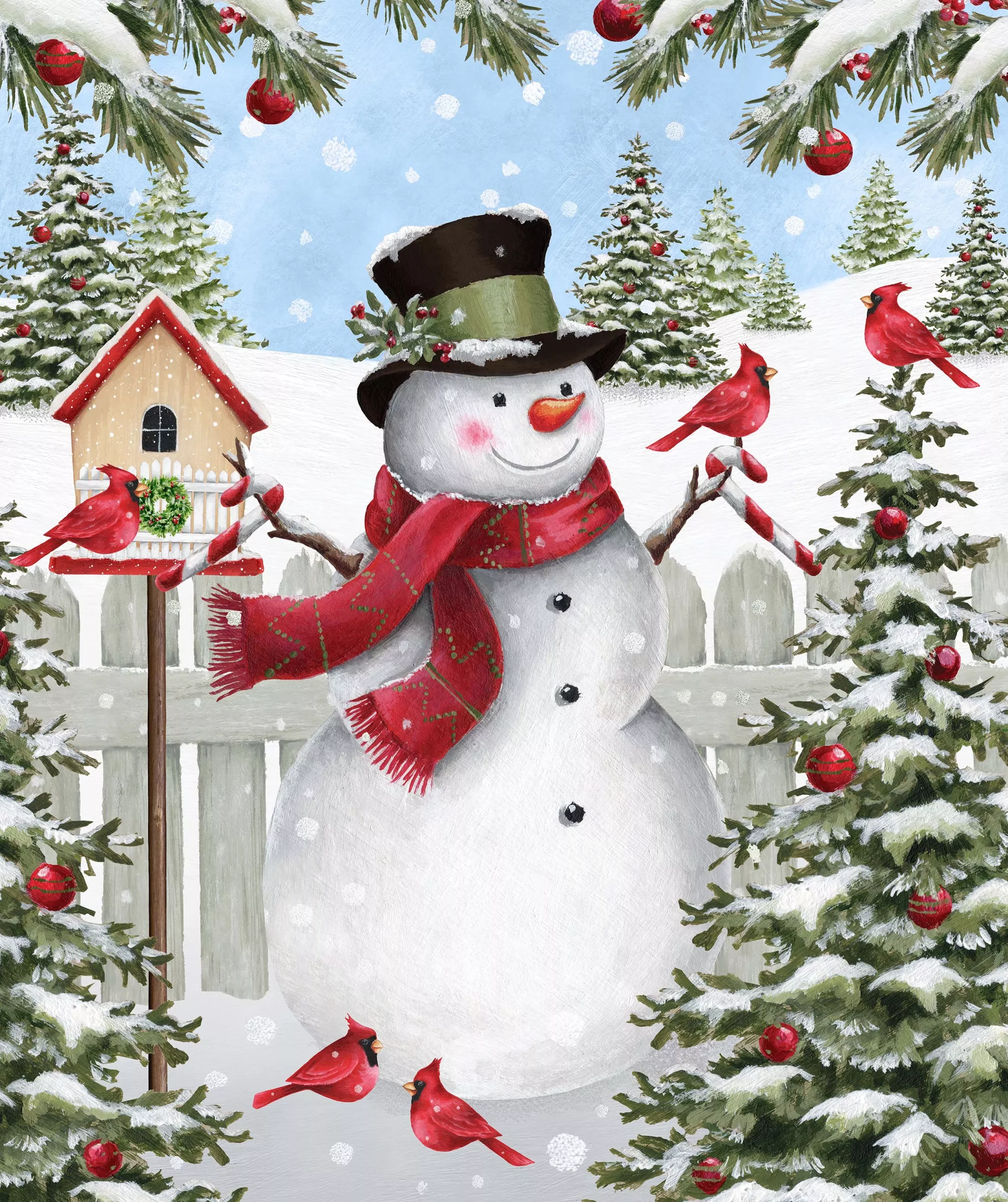 Winter Welcome : 36" White Multi Snowman Panel - #DP24090-10 - EML Studio (511)
