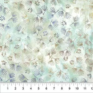 Winterland Batiks - Northcott - Banyan Batiks - Pine Branch Ivory 82023-12