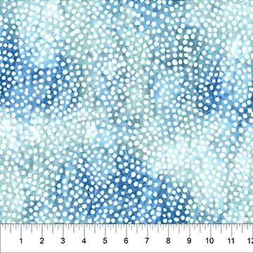 Winterland Batiks - Northcott - Banyan Batiks - Snow Light Blue 82022-43
