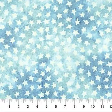 Winterland Batiks - Northcott- Stars Light Blue 82021-43