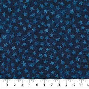Winterland Batiks - Northcott- Stars Midnight 82021-49