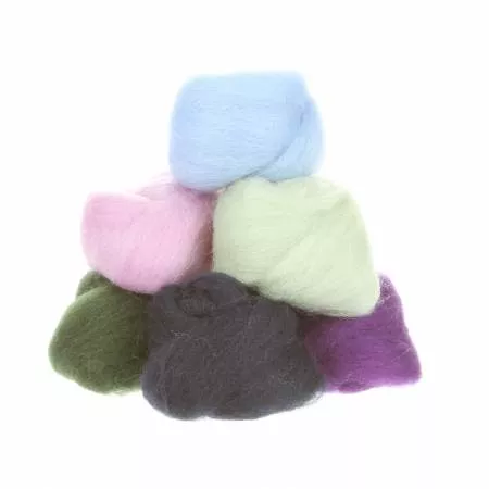 Wistyria Wool Roving Assortment Hydrangeas
