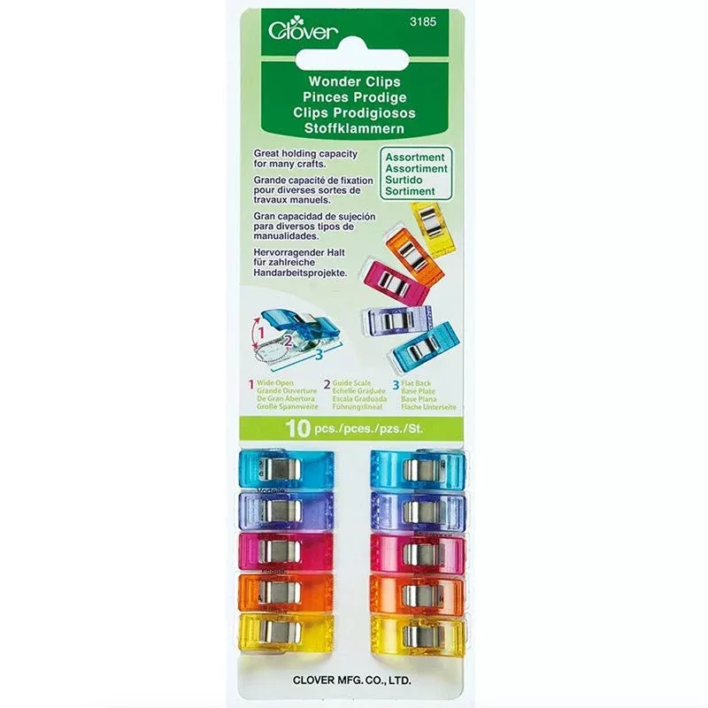 Wonder Clips Assorted Colors 10pc by Clover