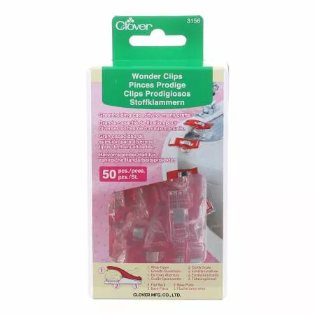 Wonder Clips in Red by Clover Needlecraft 50pc 3156CV