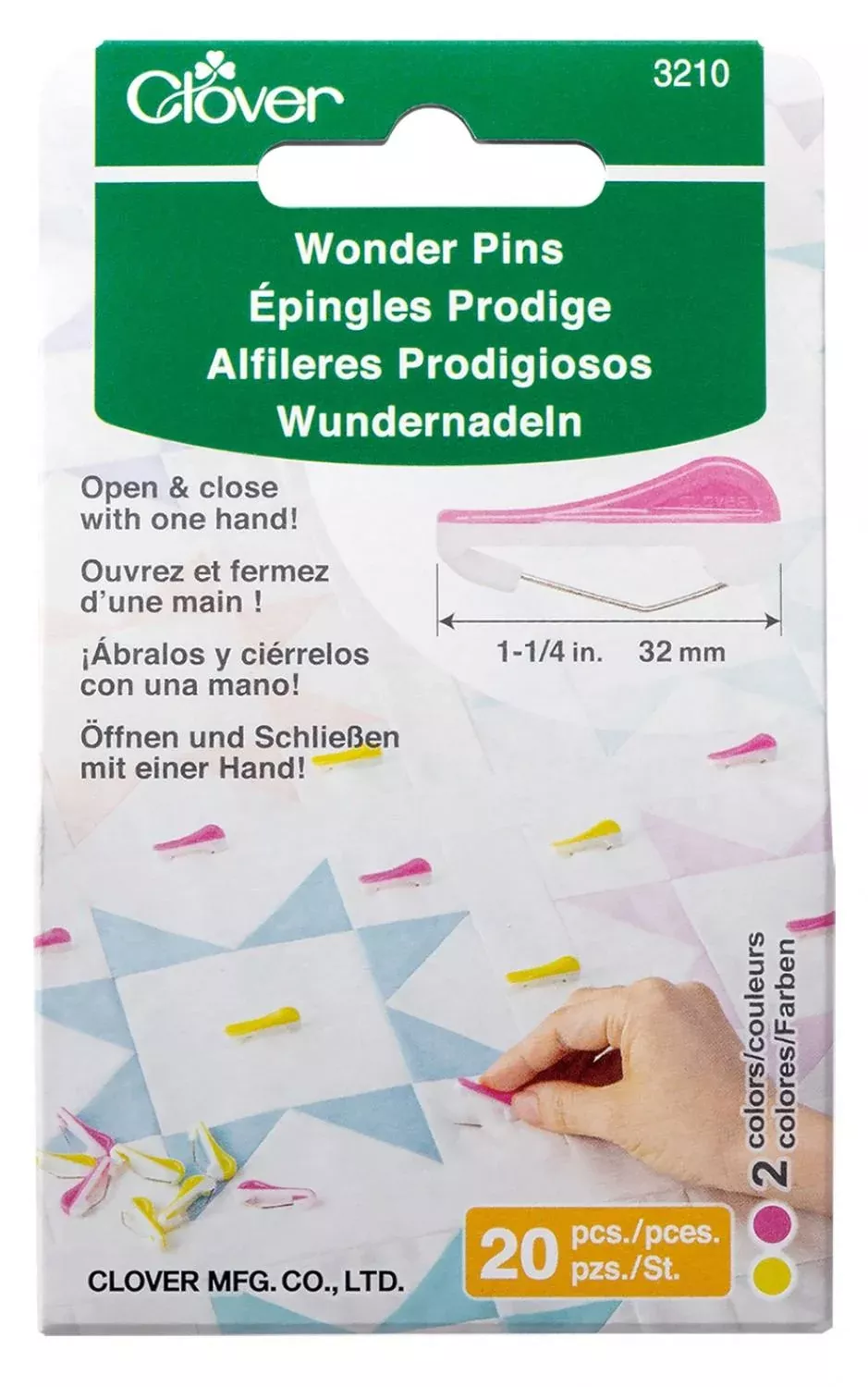 Wonder Pins by Clover - 1.25" x 32mm (20PC)