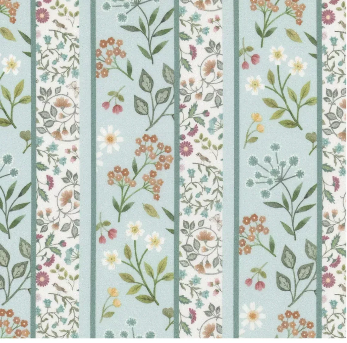 Woodland Heart-Blue Multi-Small Stripe