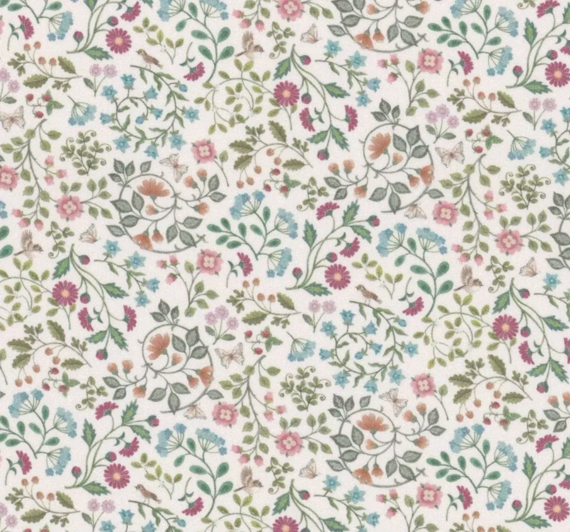 Woodland Heart-Cream Multi-Hexie