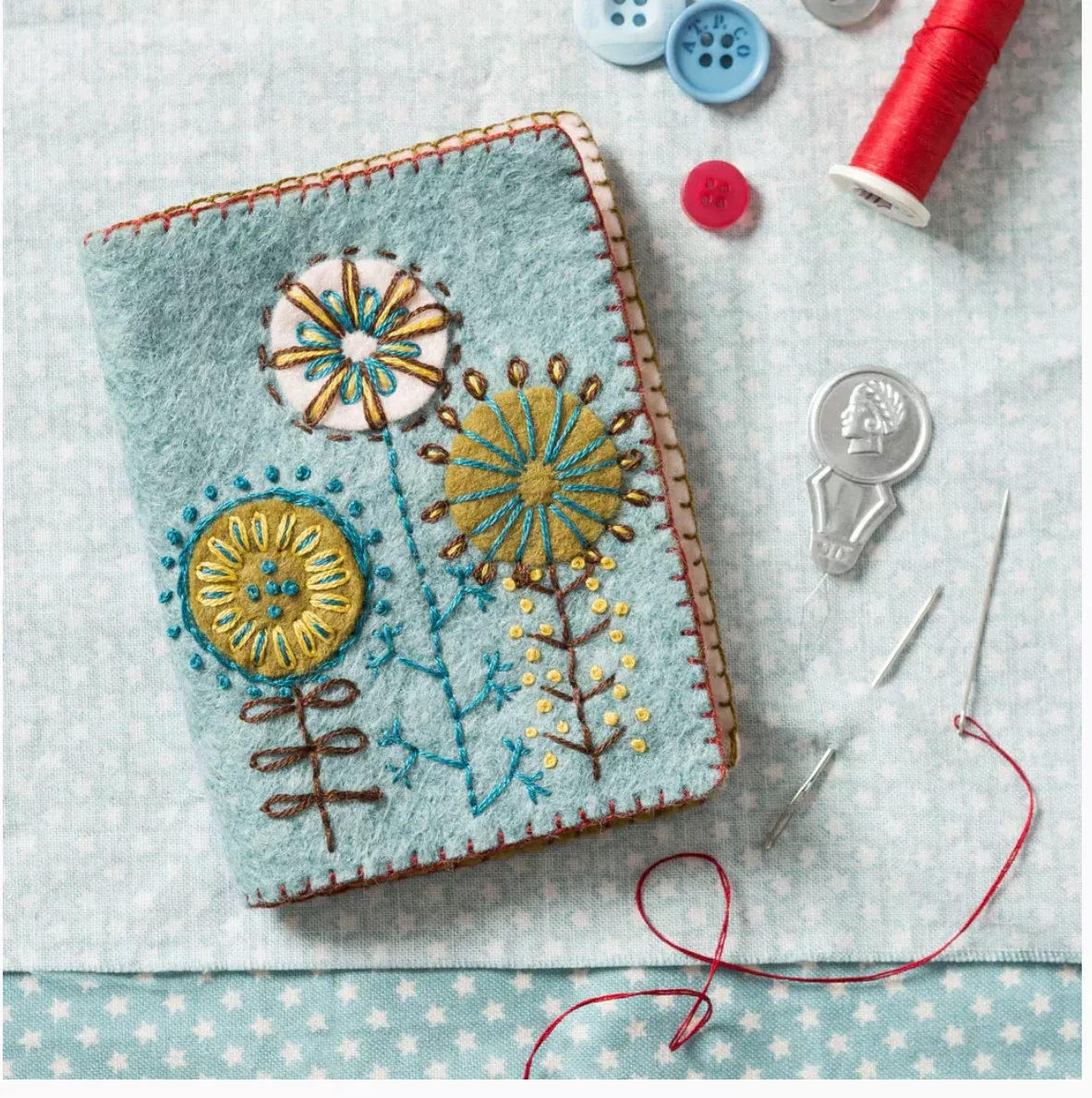 Wool Mix Felt Needle Case Kit