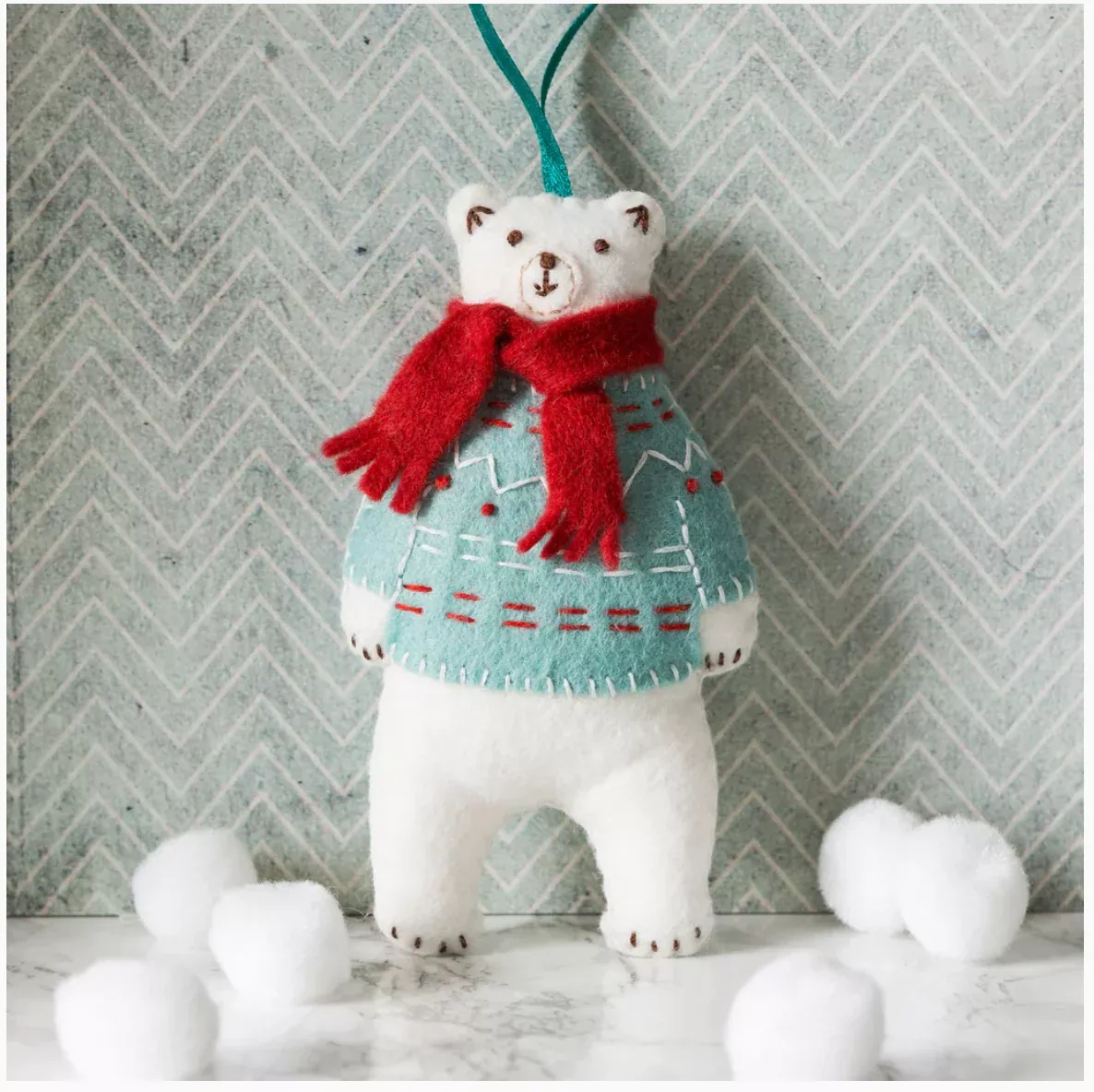 Wool Mix Felt Polar Bear Kit