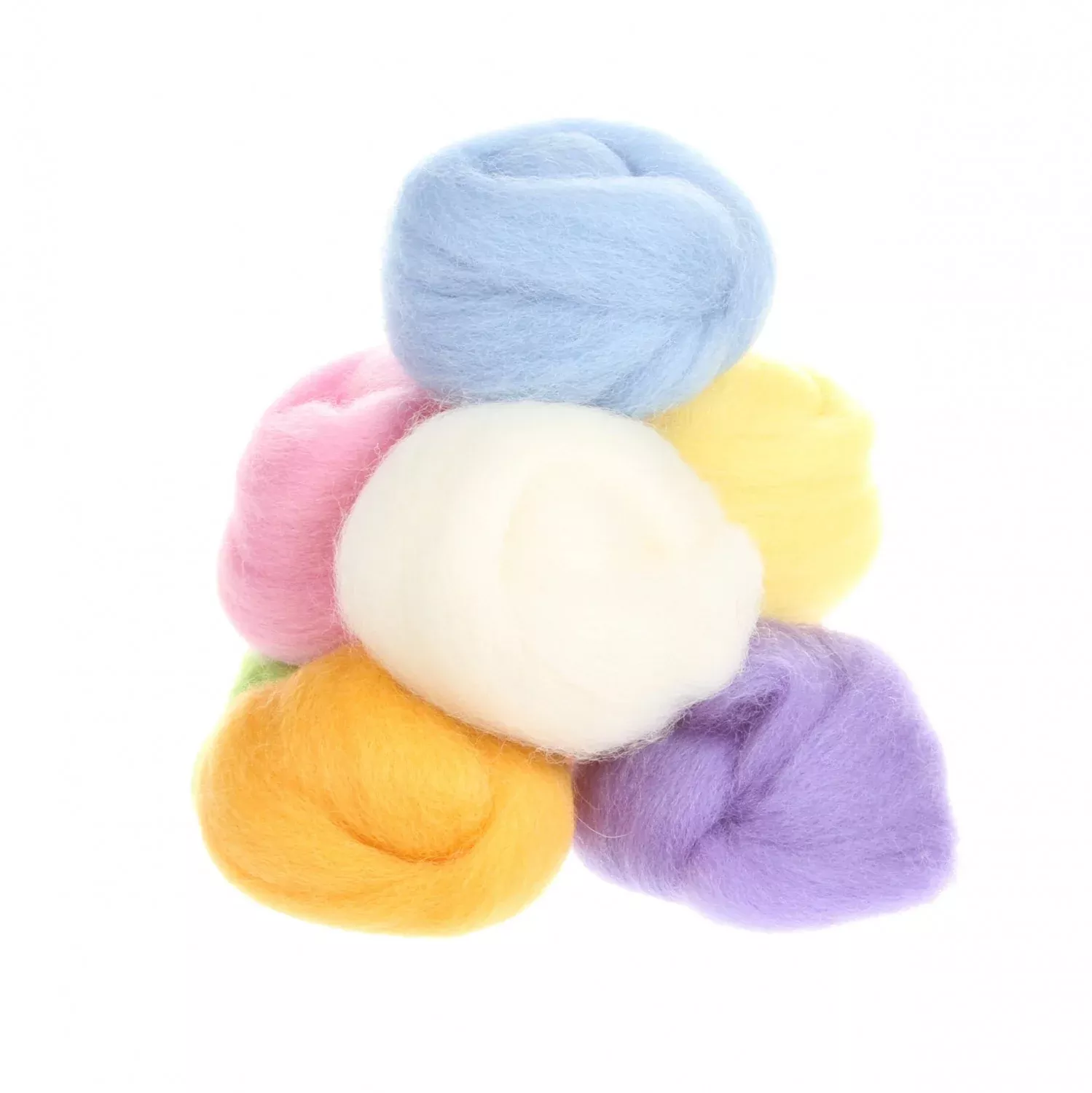 Wool Roving Assortment Cotton Candy