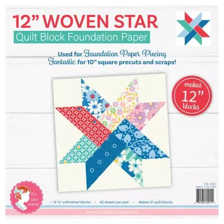 Woven Star 12in Foundation Paper Pad : #ISE-7023 - It's Sew Emma