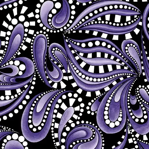 Xanadu in Paisley Rhythm Purple By Benartex 16155-65