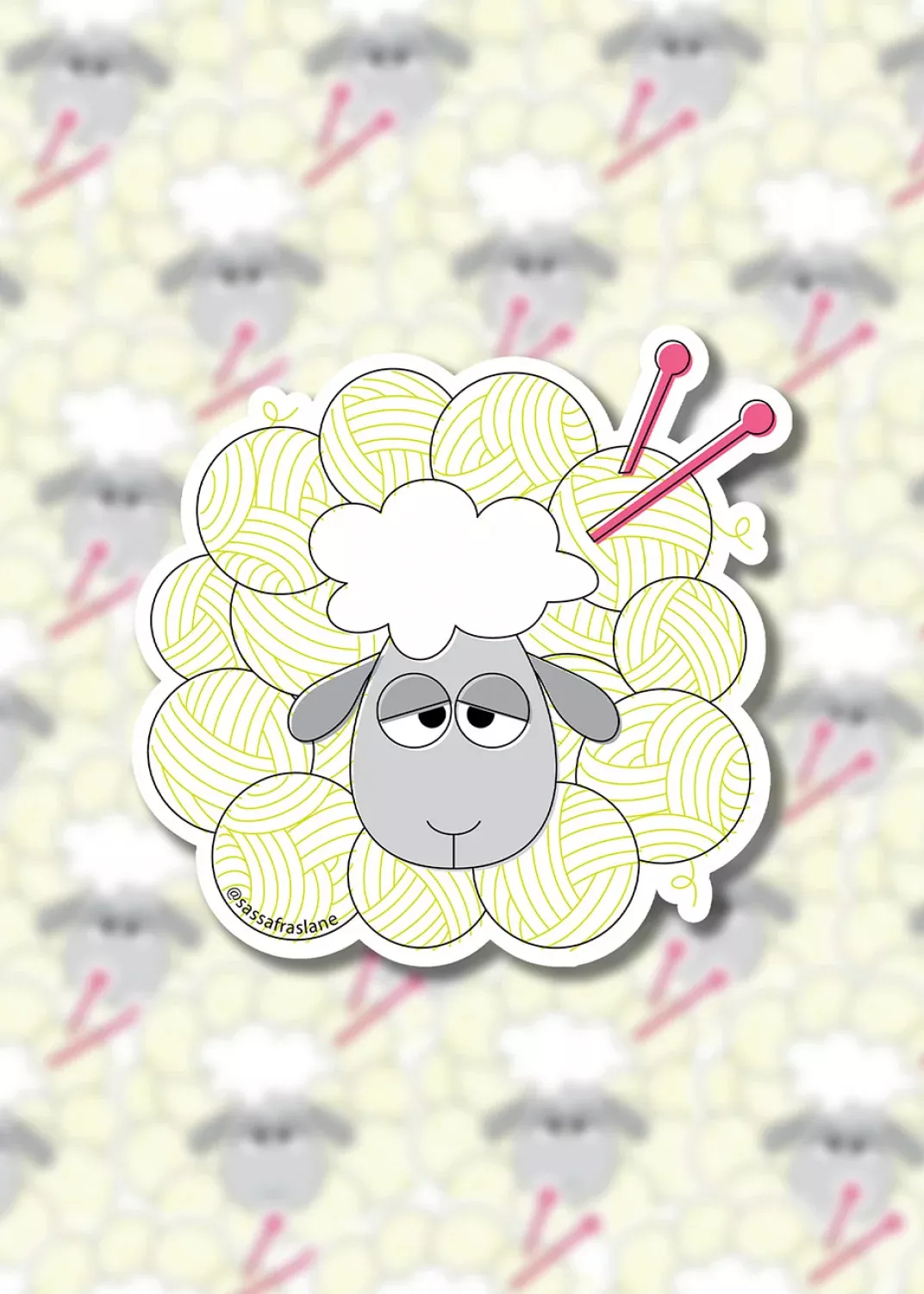 Yarn Ball Sheep Sticker