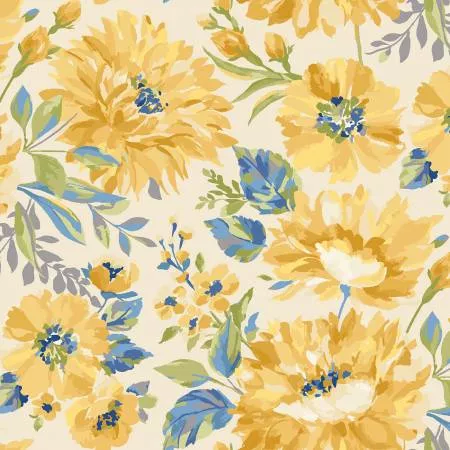 Yellow Sky : Lt Cream Flower - #R2129-LtCream - Laura Berringer