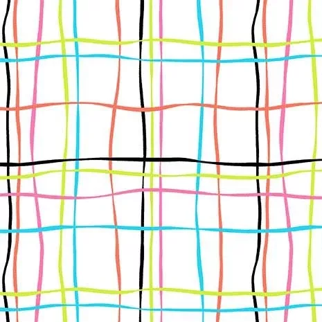 Yesteryear - Wobbly Plaid White | DDC12175-WHIT-D