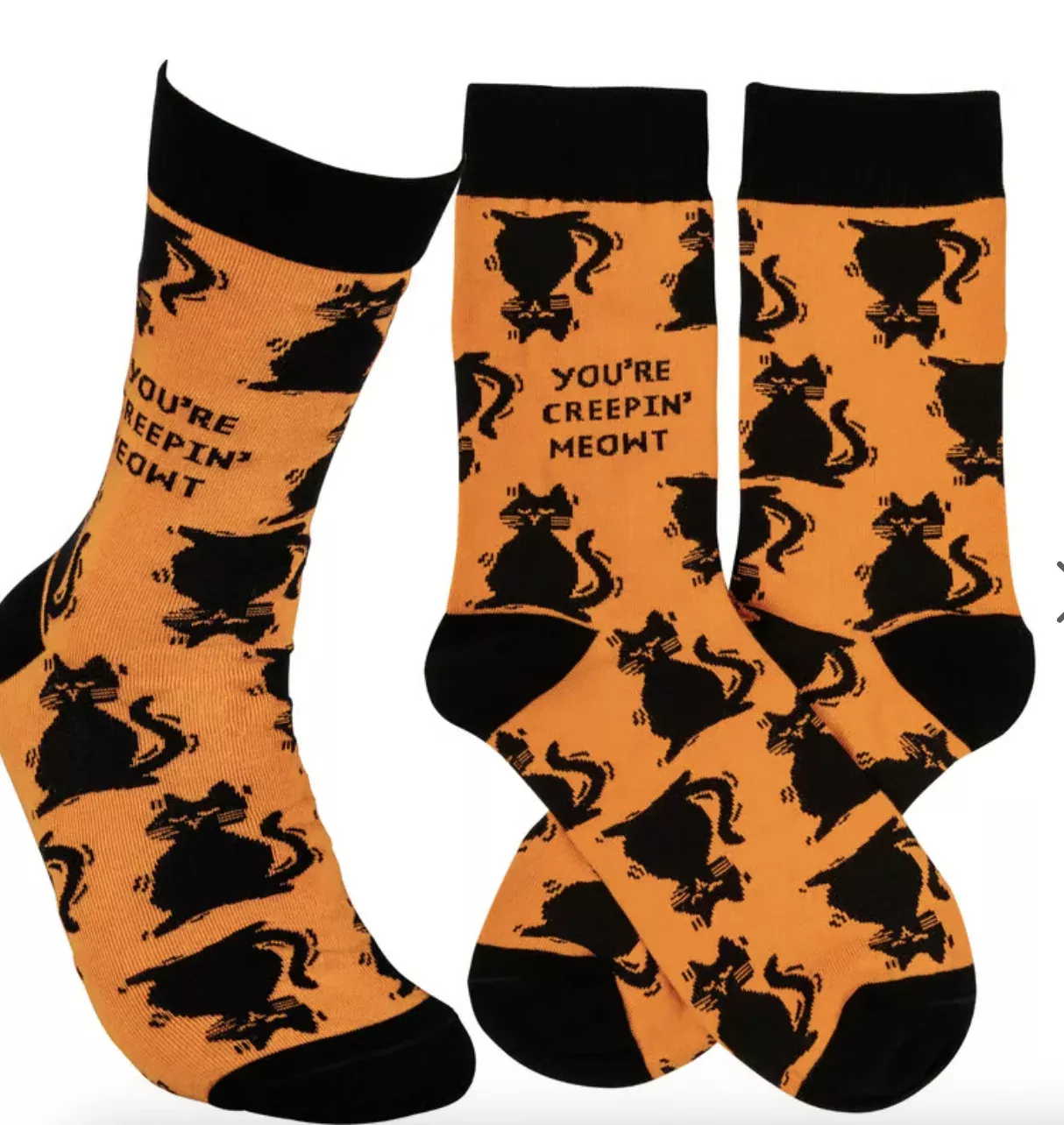 You're Creepin' meowt socks