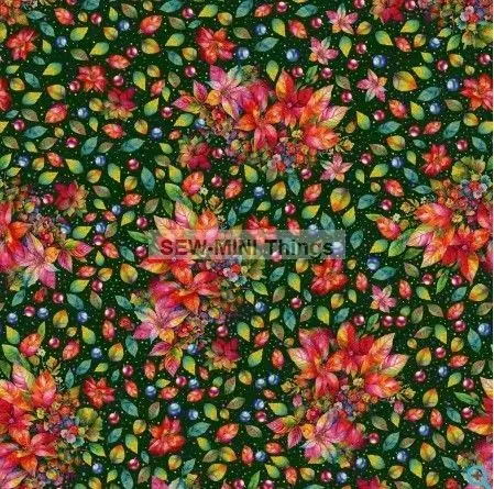 YULETIDE BLOOMS FROM HOFFMAN FABRICS