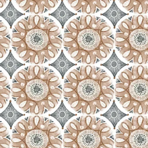 Zanzibar in Fawn Circle Flowers By Blank 3411-39