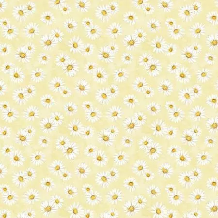 Zest for Life in Daisy Toss Yellow by Wilmington Prints 19156-515