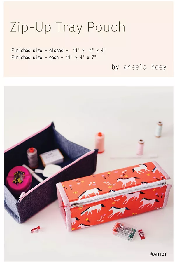 Zip Up Tray Pouch Pattern