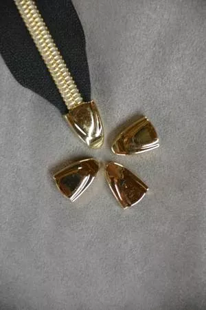 Zipper End Caps Gold 8 ct