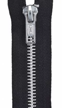 Zipper - Fashion Closed Bottom Aluminum 9in Black