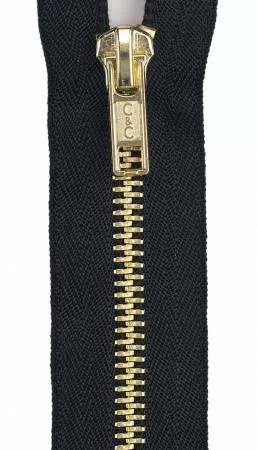 Zipper - Fashion Separating Brass 20in Black