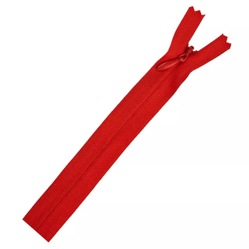 Zipper - Invisible 12-14in Atom Red