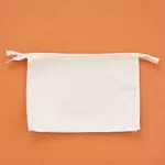 Zipper Pouch Blank, Canvas, Cream, Large
