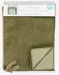 Zipper Pouch Blank Olive Felt Small