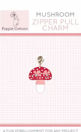 Zipper Pull Charm Mushroom